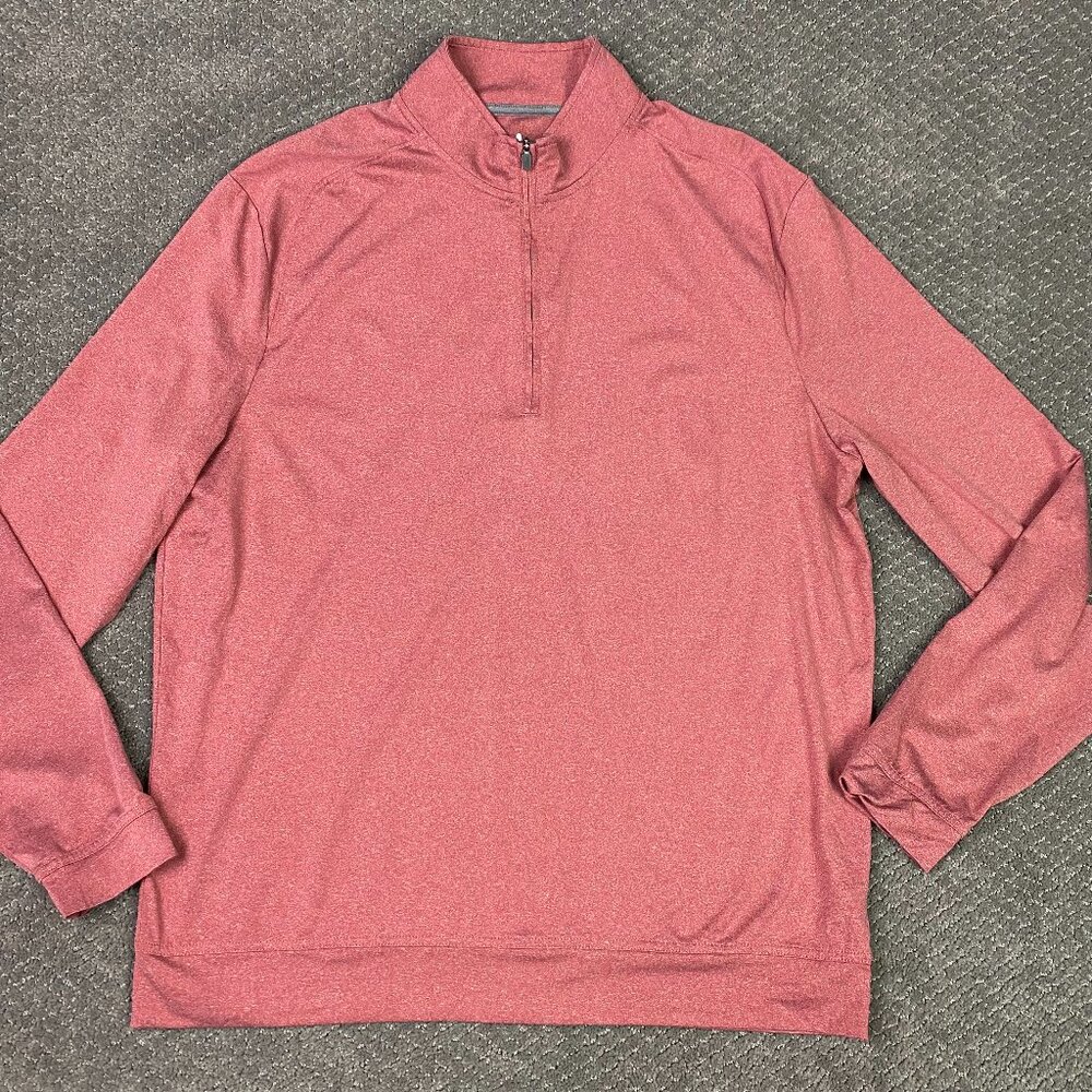Johnnie O 1/4 Zip Pullover Men's Large Crimson Red Flex Performance Stretch Golf